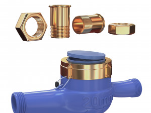 Cold Water Meter Home Garden-Digitalzakka 3Dモデル