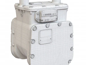 American Diaphragm Gas Meter AC250 3D Model