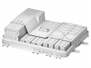 Nissan Leaf battery cell lithium-ion battery 3D Модель