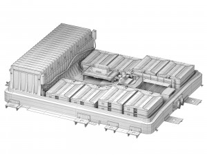 Nissan Leaf battery cell lithium-ion battery 3D Модель