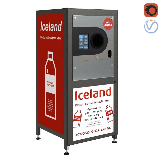Reverse vending machine 3D 模型 .c4d .max .obj .3ds .fbx .stl .blend 