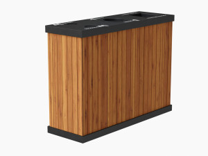 NATURA Outdoor Recycling Bin with 3 Inner Containers 3Dモデル