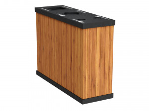 NATURA Outdoor Recycling Bin with 3 Inner Containers 3Dモデル