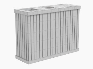 NATURA Outdoor Recycling Bin with 3 Inner Containers 3Dモデル