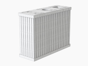 NATURA Outdoor Recycling Bin with 3 Inner Containers 3Dモデル