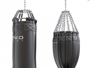 6 sports equipment for boxers gloves set pads punch bag 3D 模型