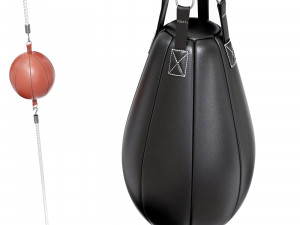 6 sports equipment for boxers gloves set pads punch bag 3D 模型