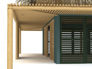 Tropical bungalow 3D Model