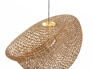Vertigo Bamboo Rattan Pendant Lamp 3D Model