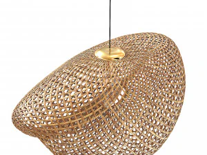 Candeeiro suspenso de vime de bambu Vertigo Modelo 3D