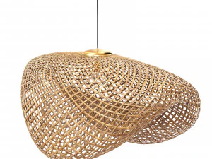 Candeeiro suspenso de vime de bambu Vertigo Modelo 3D
