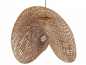 Candeeiro suspenso de vime de bambu Vertigo Modelo 3D