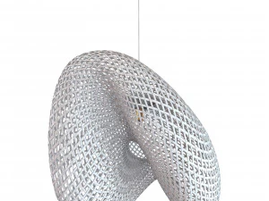 Candeeiro suspenso de vime de bambu Vertigo Modelo 3D