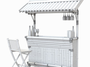 Tropical bamboo tiki bar Modèle 3D