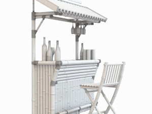 Tropical bamboo tiki bar Modèle 3D