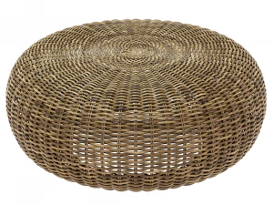 Rieten ronde rotan poef 3D Model