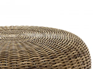 Wicker round rattan pouf 3D Model
