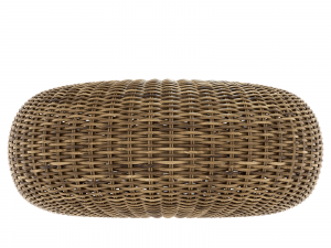 Wicker round rattan pouf 3D-Modell