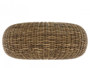 Wicker round rattan pouf 3D Model