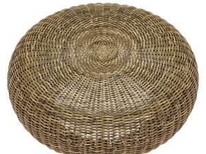 Wicker round rattan pouf 3D Model