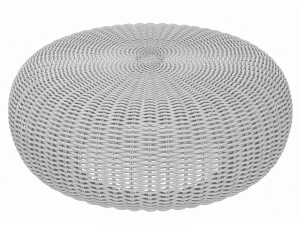 Wicker round rattan pouf 3D-Modell