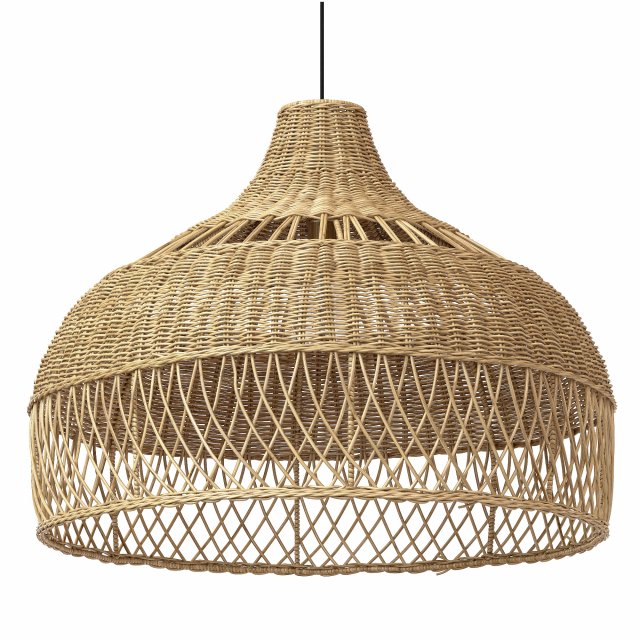New wicker round tulip skirt rattan light 3D Модель .c4d .max .obj .3ds .fbx .stl .blend 