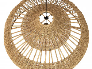 New wicker round tulip skirt rattan light 3D Модель