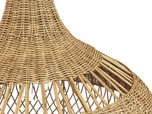 New wicker round tulip skirt rattan light 3D Модель