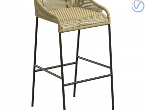 Belmont Counter Stool Taupe Garden Cottage Modelo 3D