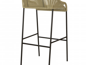 Belmont Counter Stool Taupe Garden Cottage 3D Model