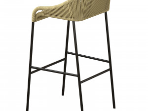 Belmont Counter Stool Taupe Garden Cottage 3D Model