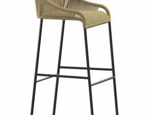 Belmont Counter Stool Taupe Garden Cottage 3D Model