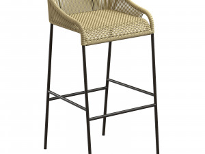 Belmont Counter Stool Taupe Garden Cottage 3D Model