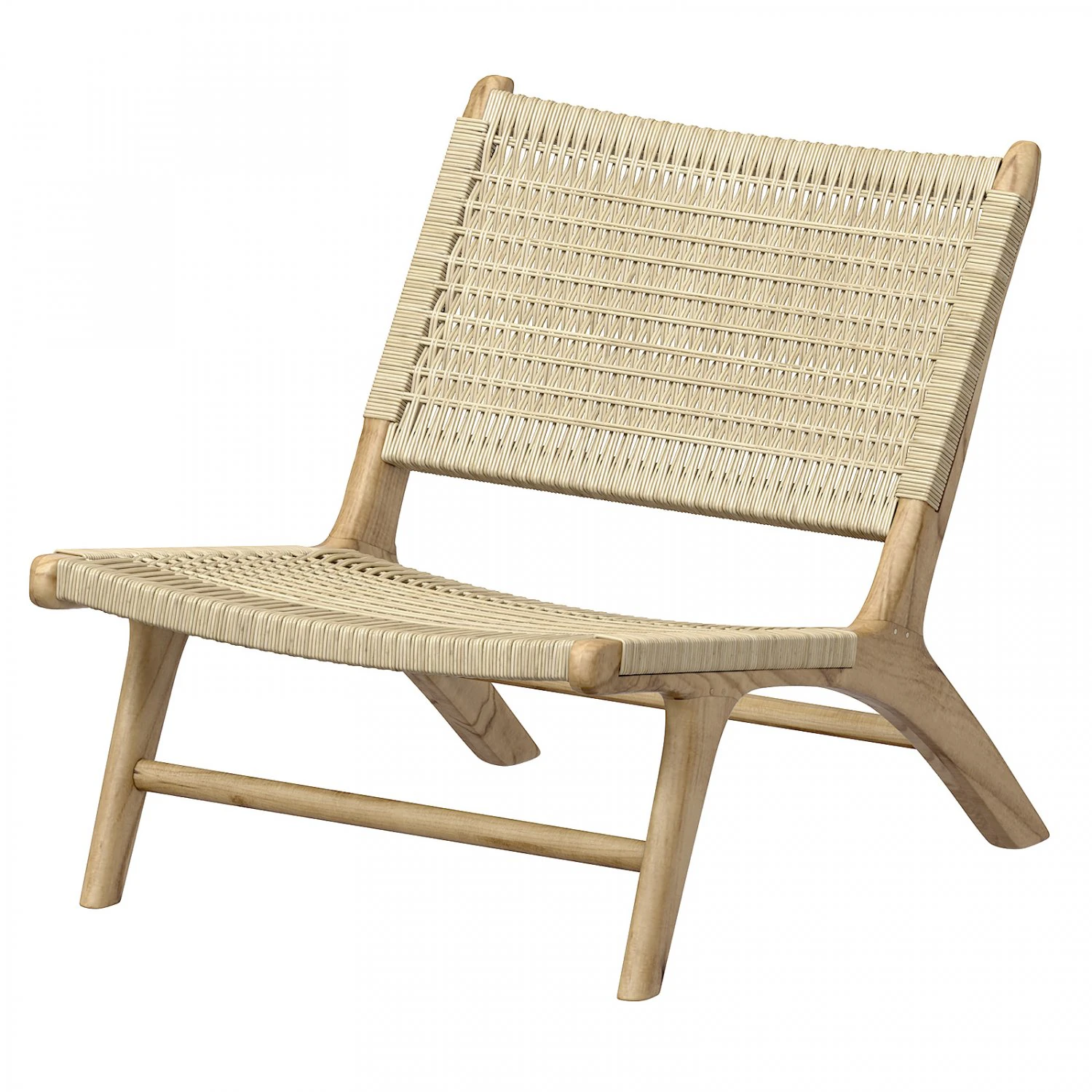 Kave Home Beida solid teak armchair 3D Model .c4d .max .obj .3ds .fbx .stl .blend