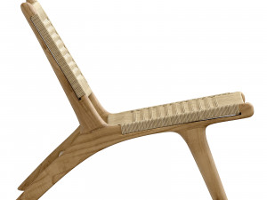 Kave Home Beida solid teak armchair 3D 模型
