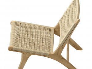 Kave Home Beida solid teak armchair 3D 模型