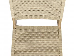 Kave Home Beida solid teak armchair 3D 模型