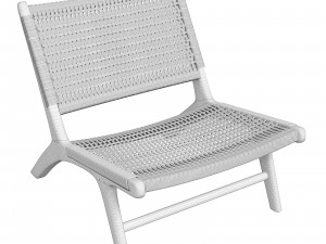Kave Home Beida solid teak armchair 3D 模型