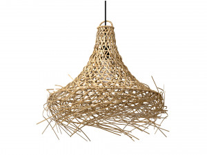 Wicker bamboo decor bathroom set 01 Modèle 3D