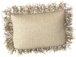 Rafia wiker decor pillow 01 Modelo 3D