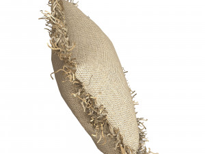 Rafia wiker decor pillow 01 Modelo 3D