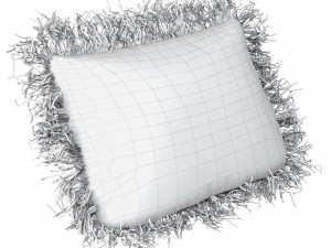 Rafia wiker decor pillow 01 Modelo 3D