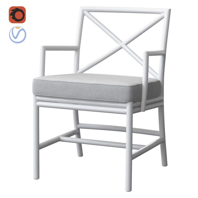 Lincoln brooks La Cruz Carver Chair Outdoor 3D 모델 .c4d .max .obj .3ds .fbx .stl .blend 