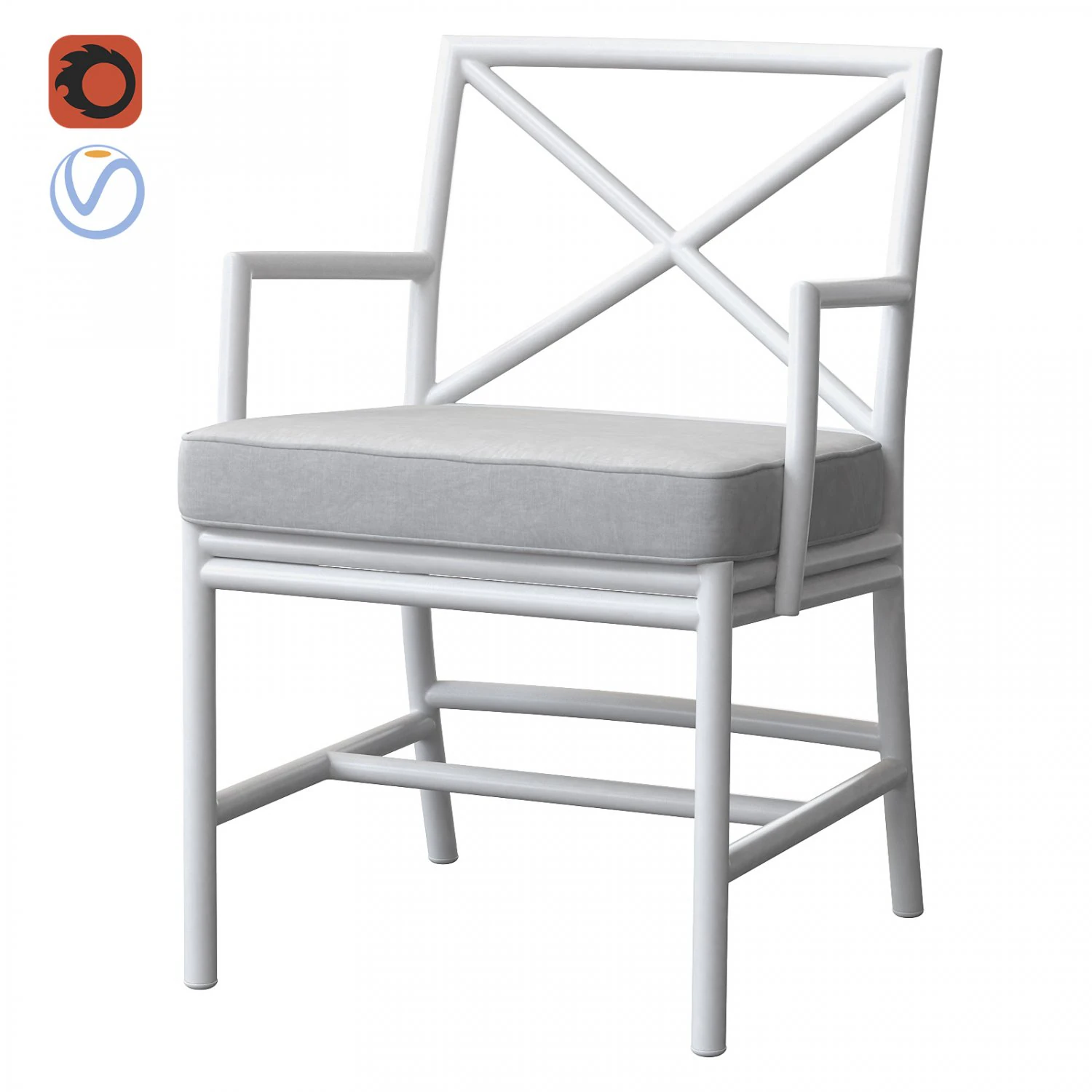 Lincoln Brooks La Cruz Carver Sedia da esterno Modello 3D .c4d .max .obj .3ds .fbx .stl .blend 