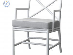 Lincoln brooks La Cruz Carver Chair Outdoor 3D Model