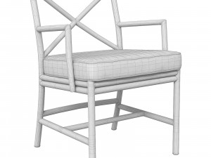 Lincoln brooks La Cruz Carver Chair Outdoor 3D 모델