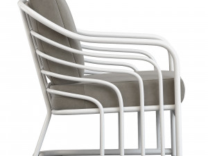 Lincoln brooks Belgravia Outdoor White Chair Modelo 3D
