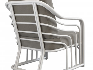 Lincoln brooks Belgravia Outdoor White Chair Modelo 3D