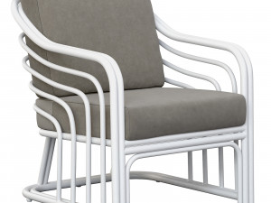 Lincoln brooks Belgravia Outdoor White Chair Modelo 3D