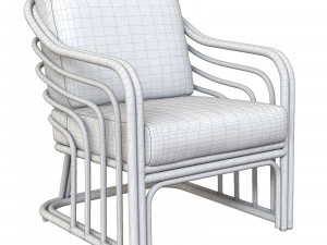 Lincoln brooks Belgravia Outdoor White Chair Modelo 3D